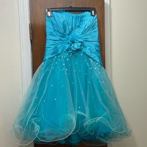 Mori Lee by Madeline Gardner short corseted prom dress